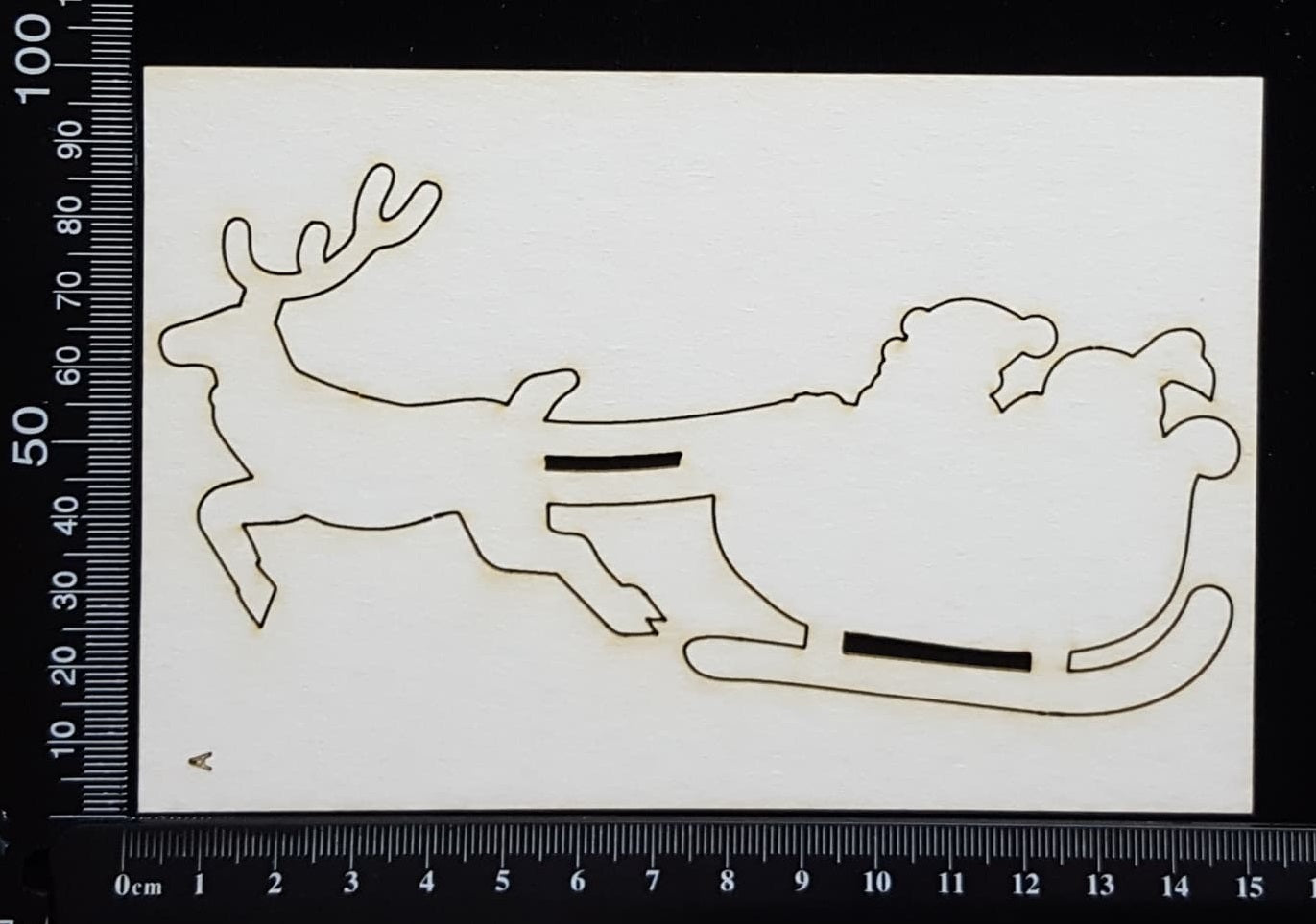 Santa's Sleigh - A - White Chipboard