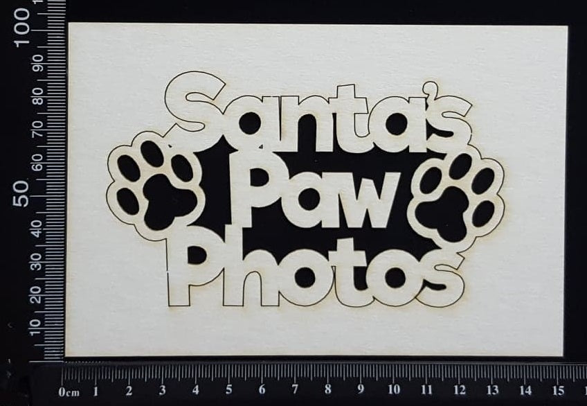 Santa’s Paw Photos - White Chipboard