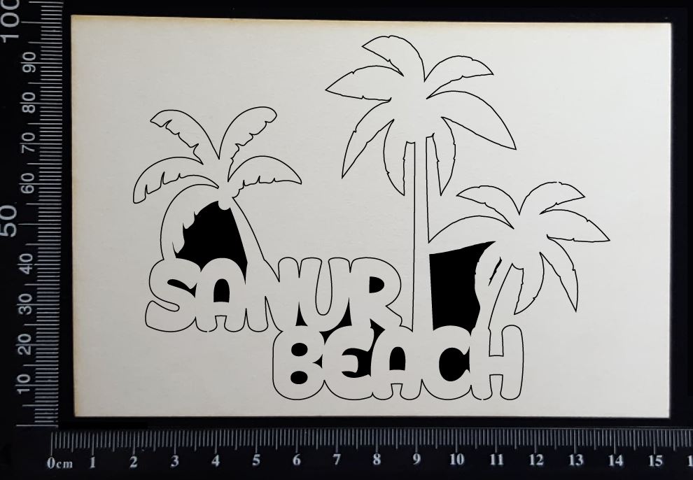 Sanur Beach - B - White Chipboard