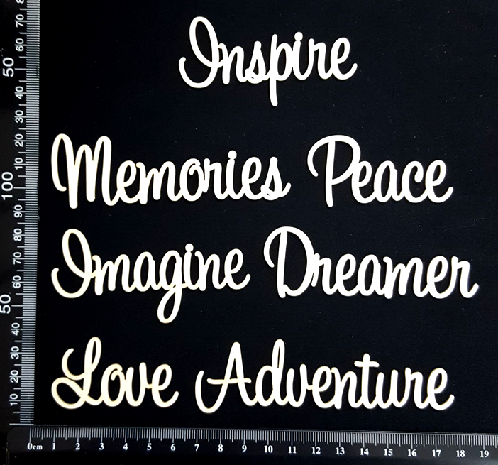 Sapphire Word Set - C - White Chipboard