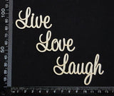 Sapphire Word Set- Live, Love, Laugh - White Chipboard