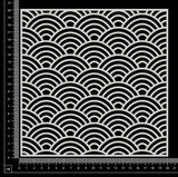 Scalloped Mesh - AC - White Chipboard