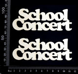 School Concert - Set of 2 - Small - White Chipboard