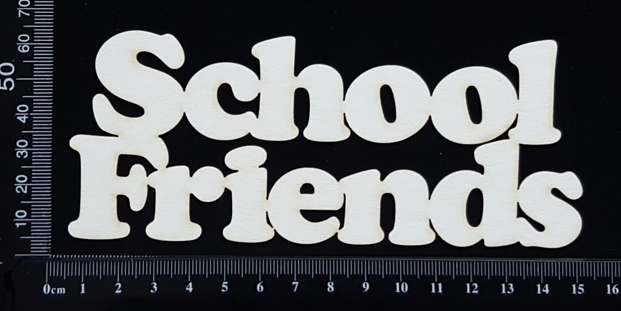 School Friends - Large - White Chipboard