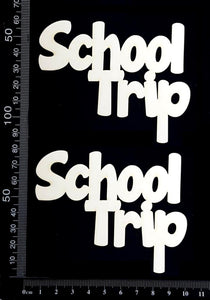 School Trip - Set of 2 - Small - White Chipboard