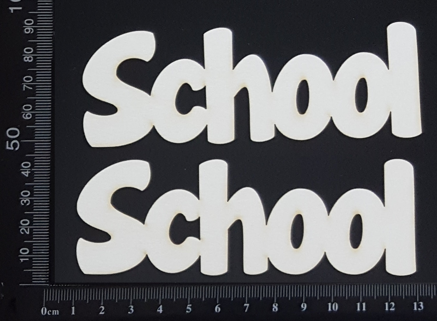 School - Set of 2 - White Chipboard