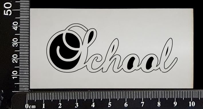 Elegant Word - School - White Chipboard