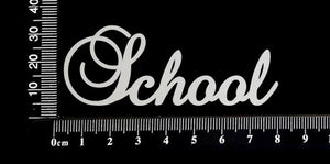 Elegant Word - School - White Chipboard