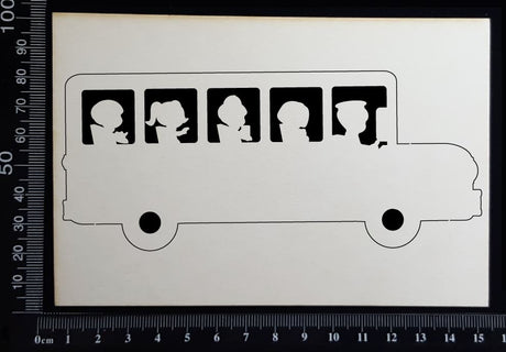 School Bus - White Chipboard