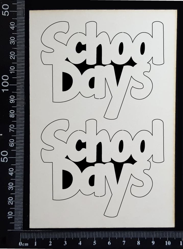 School Days - Set of 2 - Small - White Chipboard