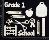 School Elements - Grade 1 - White Chipboard