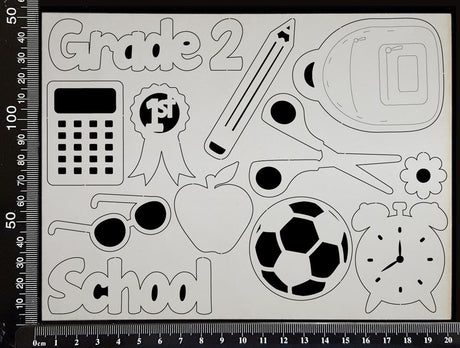 School Elements - Grade 2 - White Chipboard