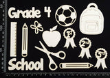 School Elements - Grade 4 - White Chipboard