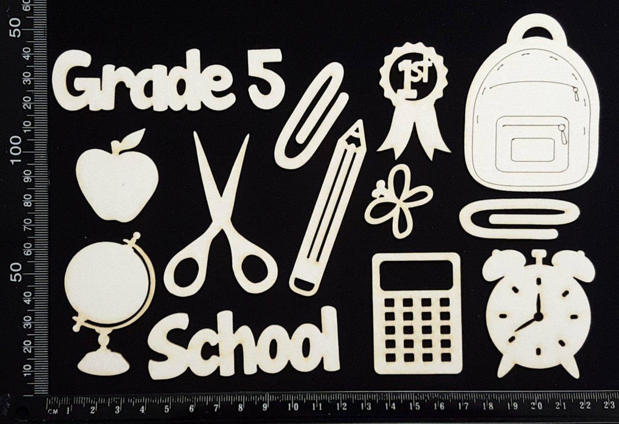 School Elements - Grade 5 - White Chipboard