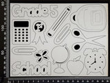 School Elements - Grade 5 - White Chipboard