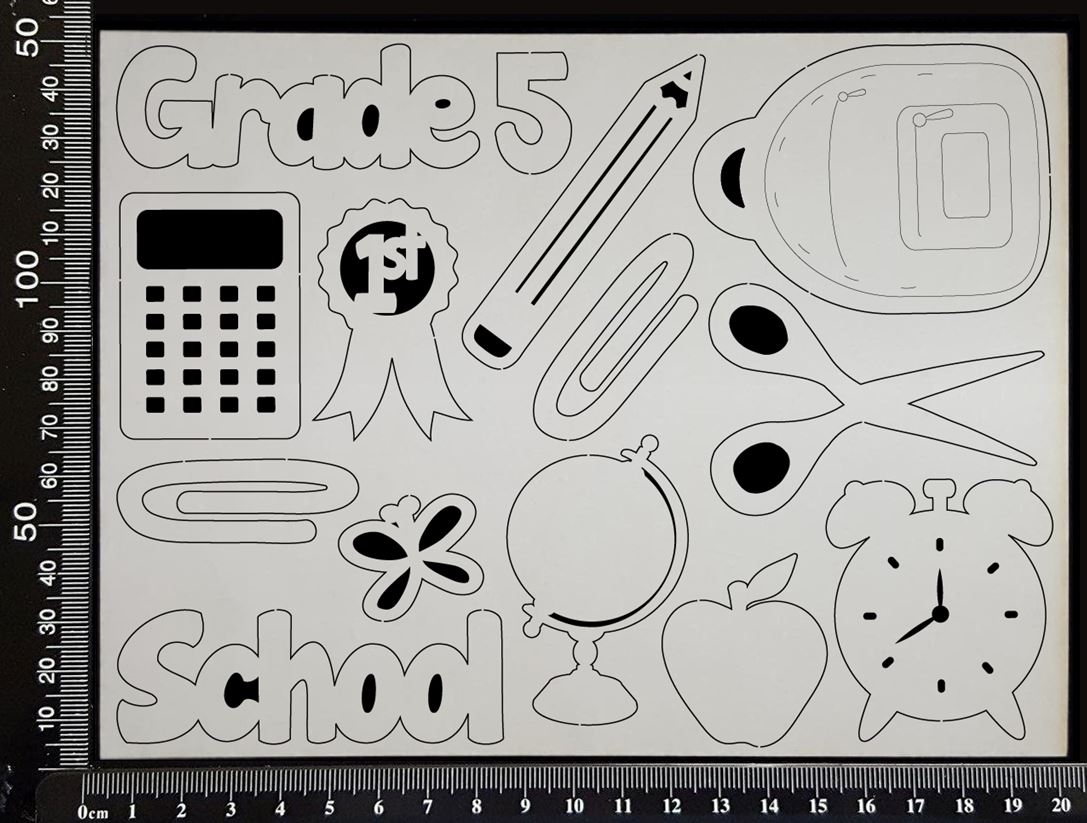 School Elements - Grade 5 - White Chipboard