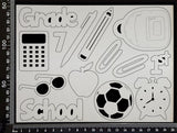 School Elements - Grade 7 - White Chipboard