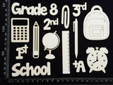 School Elements - Grade 8 - White Chipboard
