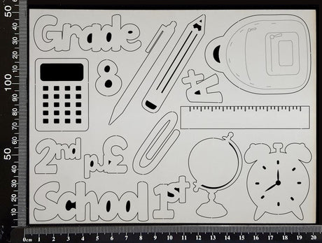 School Elements - Grade 8 - White Chipboard