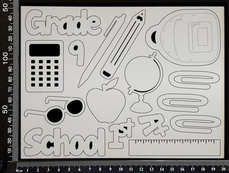 School Elements - Grade 9 - White Chipboard