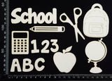 School Elements - Set C - White Chipboard