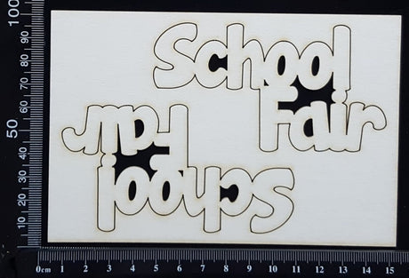 School Fair - Set of 2 - Small - White Chipboard