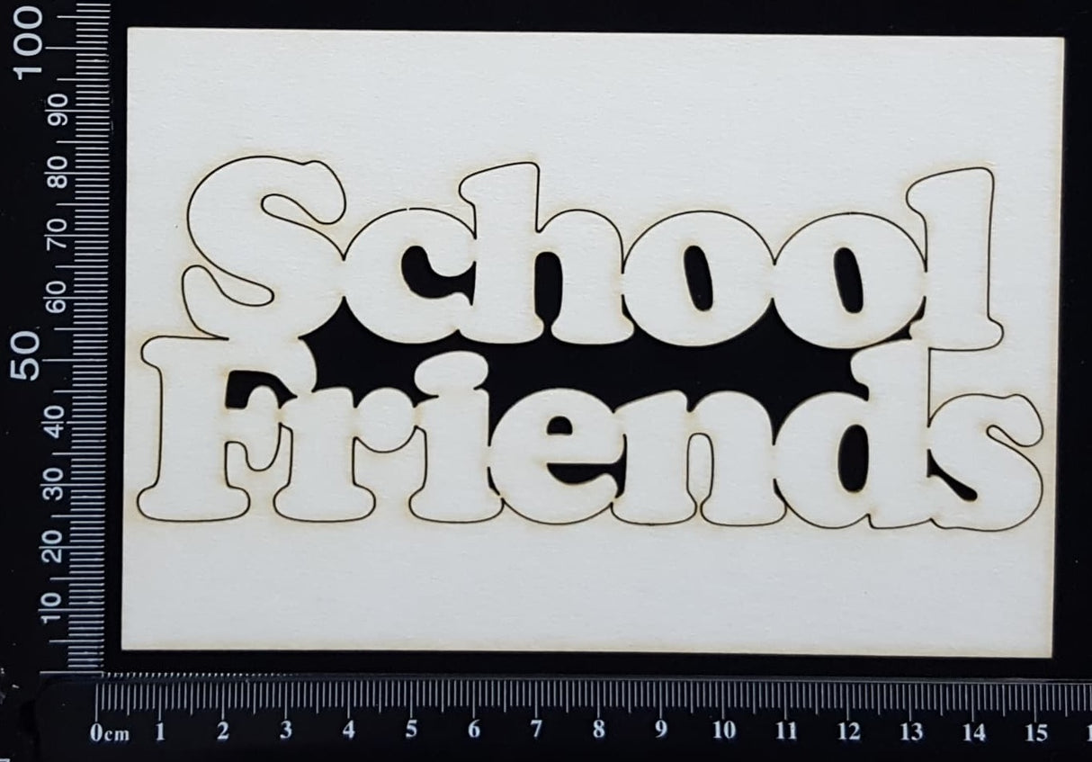 School Friends - Large - White Chipboard