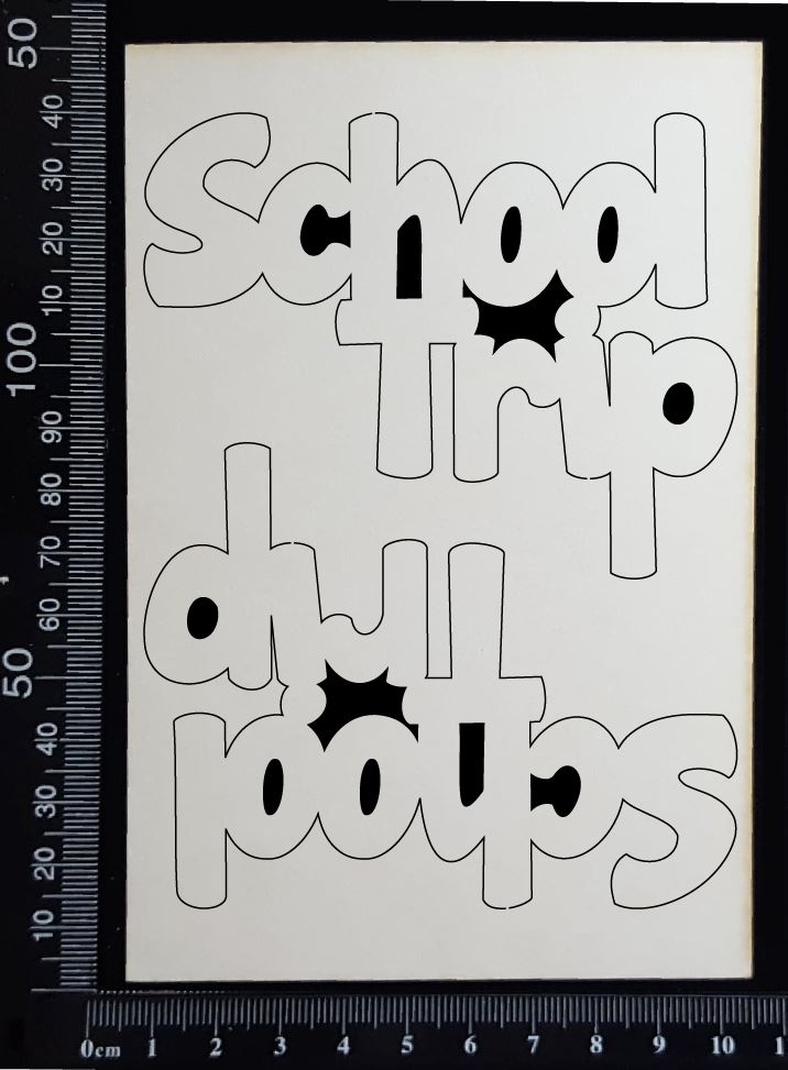 School Trip - Set of 2 - Small - White Chipboard
