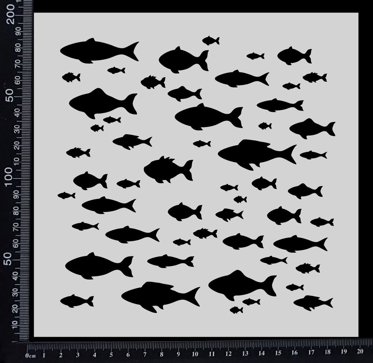 School of Fish - Stencil - 200mm x 200mm