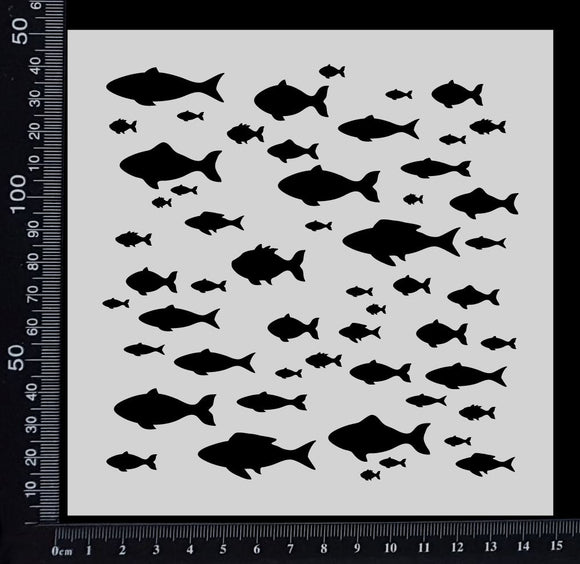 School of Fish - Stencil - 150mm x 150mm