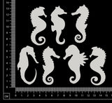 Seahorse Set - C - White Chipboard