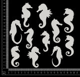 Seahorse Set - D - White Chipboard