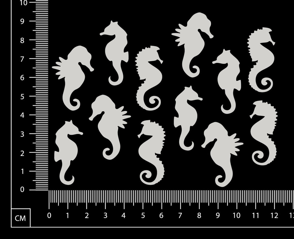Seahorse Set - E - White Chipboard