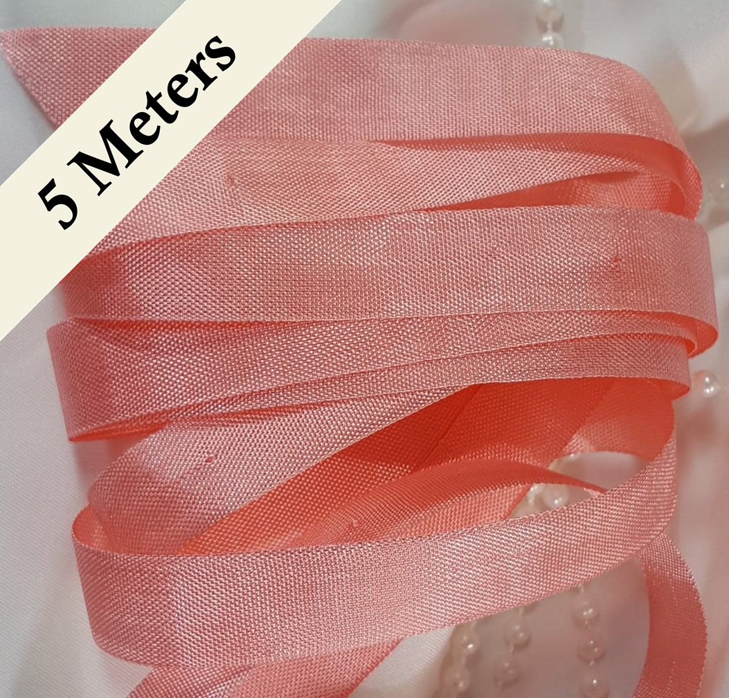 Seam Binding - YB - Pink Salmon - 5 meters