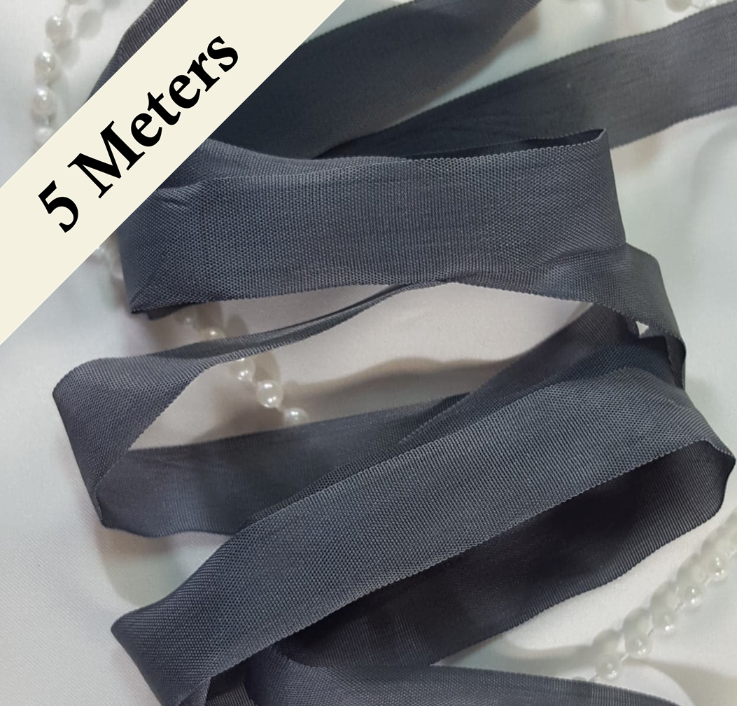 Seam Binding - SV - Pewter - 5 meters