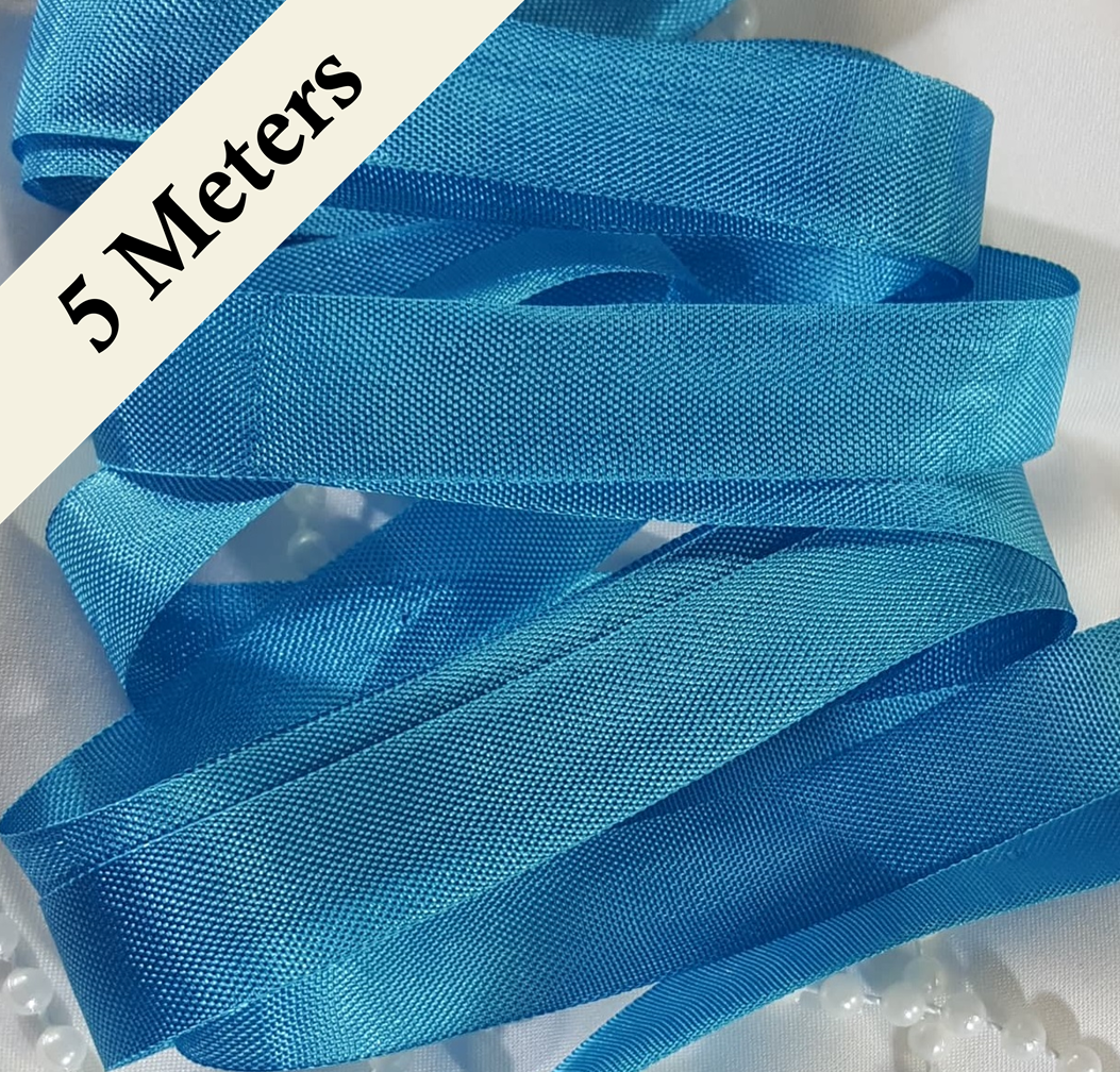 Seam Binding - VN - Old Teal Blue - 5 meters