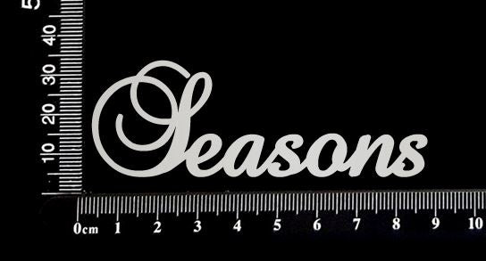 Elegant Word - Seasons - White Chipboard