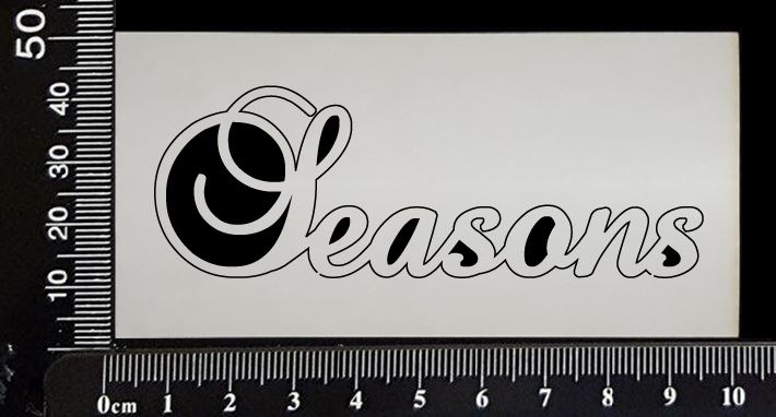 Elegant Word - Seasons - White Chipboard