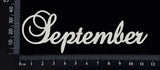 Elegant Word - September - White Chipboard