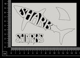 Shark Titles - White Chipboard