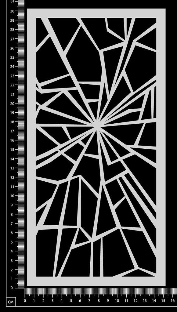 Shattered Glass - AA - Stencil - 150mm x 300mm