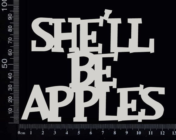 She'll Be Apple - White Chipboard
