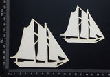 Ships Set - White Chipboard