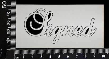 Elegant Word - Signed - White Chipboard