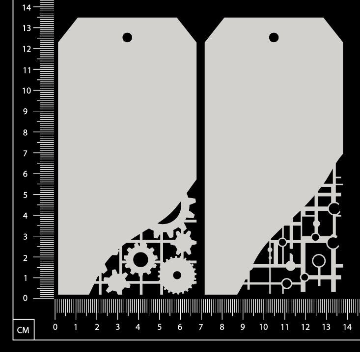 Skeleton Tag Set - AA - Medium - White Chipboard