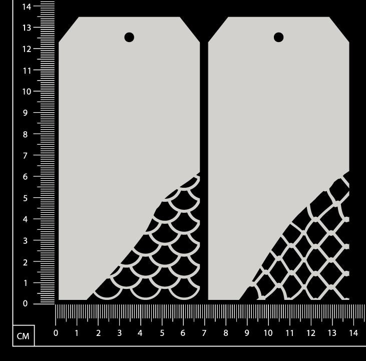 Skeleton Tag Set - AE - Medium - White Chipboard