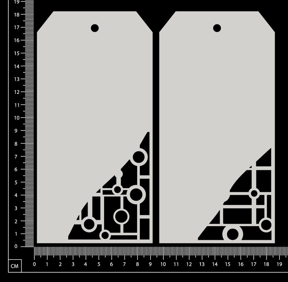 Skeleton Tag Set - AH - Large - White Chipboard