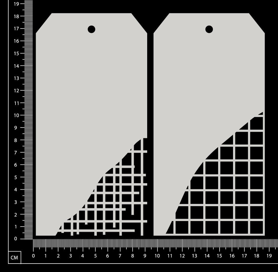 Skeleton Tag Set - AJ - Large - White Chipboard