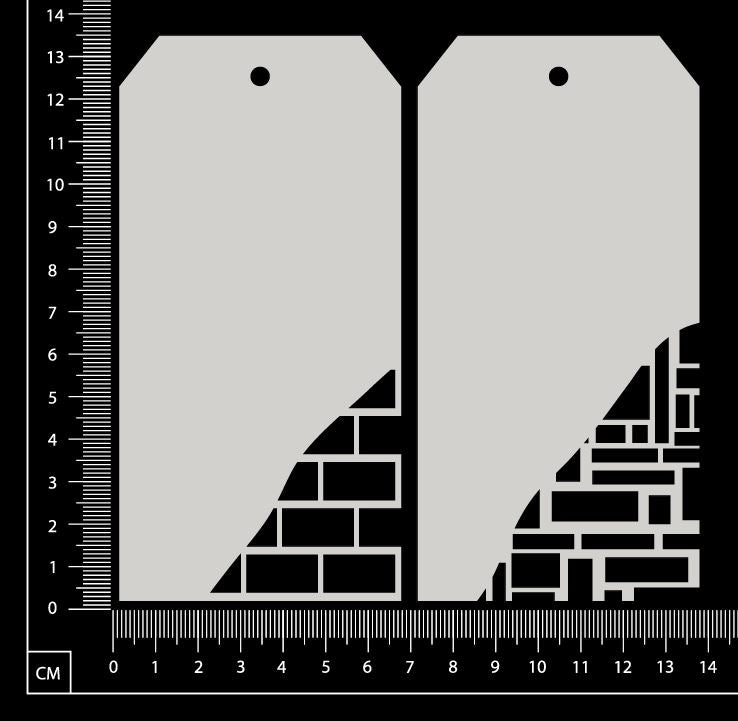 Skeleton Tag Set - AK - Medium - White Chipboard