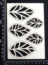 Skeleton Leaves Set - B -  White Chipboard